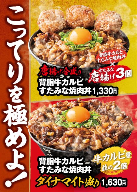 【伝説のすた丼屋】1214水全国発売！『背脂牛カルビすたみな焼肉丼』 株式会社アントワークス【公式サイト】