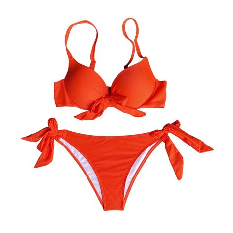 KaLI Store Tummy Control Swimsuits For Women Women S Micro Triangle Thong Bikini Set Ribbed Two