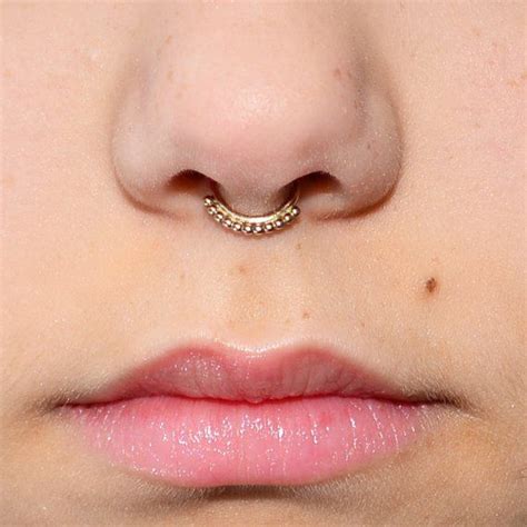 Septum Cuff Gold Faux Septum Ring Fake Piercing Non Pierced Septum