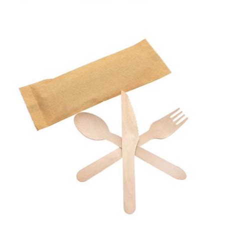 140cm FSC Disposable Wooden Cutlery Set Fork Spoon Knife Bamboo