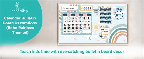 Amazon Decorably Pcs Teacher Calendar For Classroom Bulletin