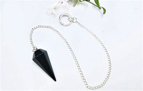 Black Obsidian Point Pendulum Hello Indigo Halo