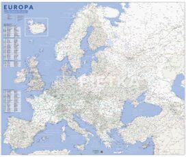 MAPA ŚCIENNA EUROPY POLITYCZNO DROGOWA KOLEJOWE KORYTARZE TOWAROWE