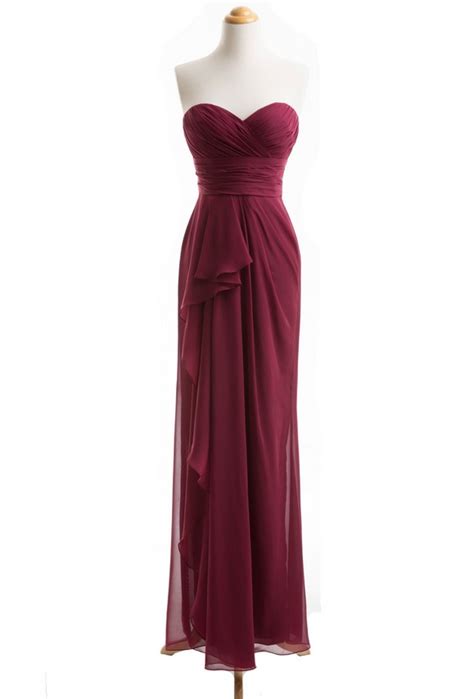 Wine Red Bridesmaid Dress Long Bridesmaid Dress Bridesmaid Dress Chiffon Bridesmaid Dress On