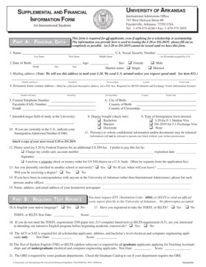 Fillable Online SUPPLEMENTAL AND FINANCIAL INFORMATION FORM Fax Email