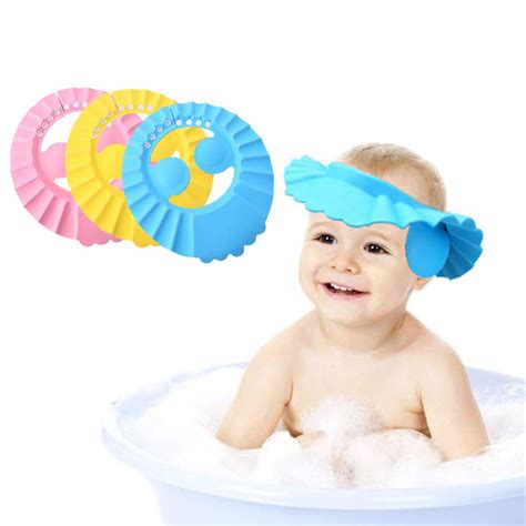 Baby Silicone Shower Cap Bathing Hat Adjustable For Kids 2pcs 数々の賞を受賞