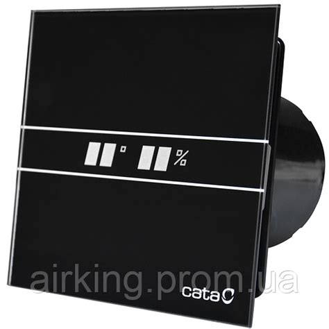 Купить Вентилятор вытяжной Cata E 100 GTH Bk Black (Таймер, датчик ...