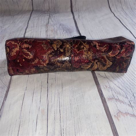 Patricia Nash Isla Floral Brocade Leather Barrel Wris Gem