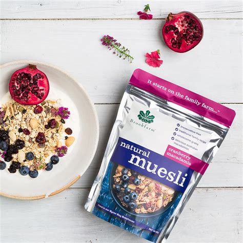 Brookfarm Natural Macadamia Muesli Cranberry Go Vita Springwood