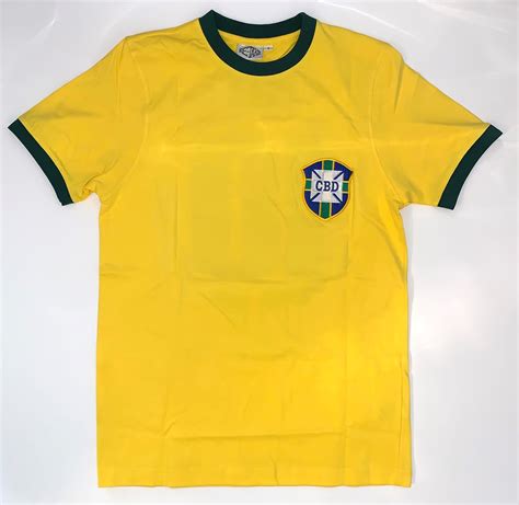 Pele Autographed Brazil Jersey (Black Signature) - The Autograph Source