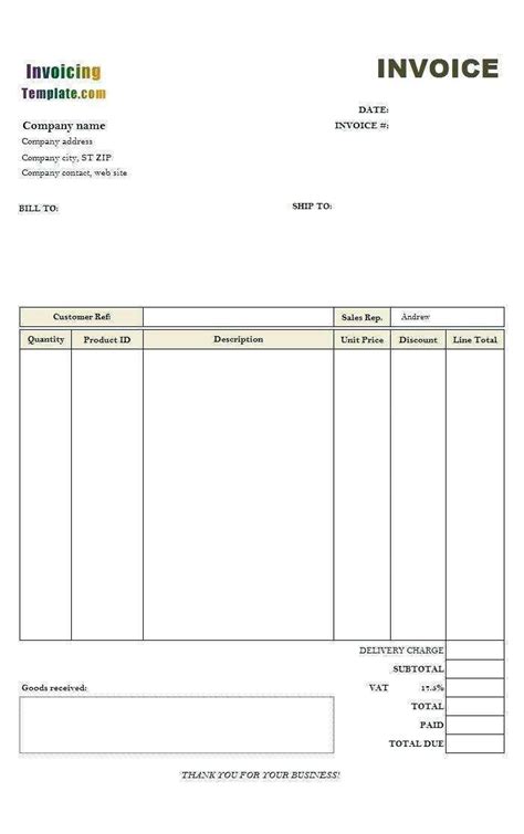 Free Uk Vat Invoice Template Excel Cards Design Templates Free Vat Invoice Template Invoice