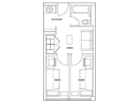 Plans de sol de résidence étudiante Campus1 MTL