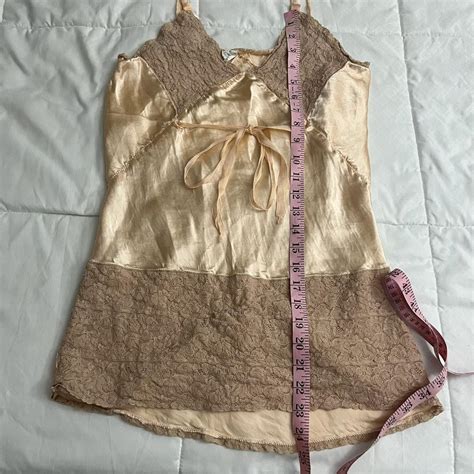 S Antique True Vintage Nude Lingerie Lace Silk Depop