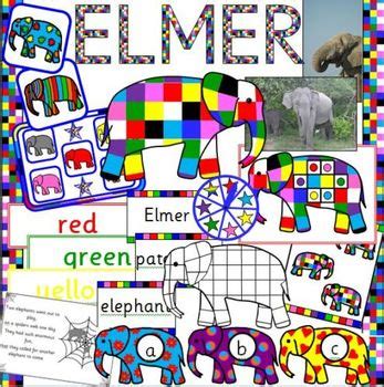 Elmer the elephant book study by Little Stars Education | TPT