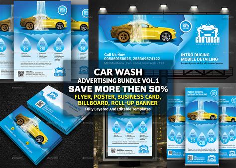 Car Wash Advertising Bundle Vol1 By Creative Touch Graphicriver