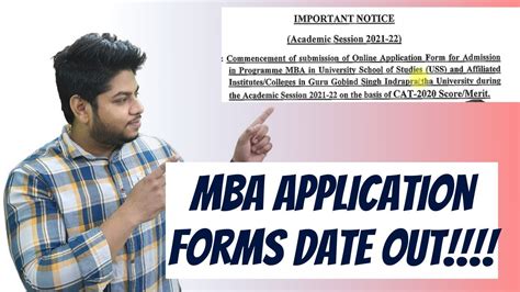 Ip University Application Form Mba Course 2021 Latest Update