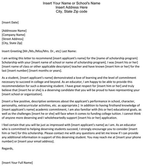 22 Letter Of Recommendation Scholarship LennonPriya