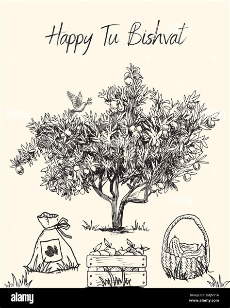 Tu bishvat or Tu B'shevat, New Year for Trees, Jewish holiday with ...