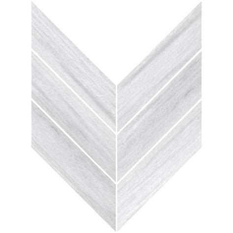 Merceene 3 X 10 Vein Cut Honed Macro Chevron Mosaic Pera Tile