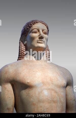 Parian Mable Ancient Greek Archaic Statue Of A Kouros Found In