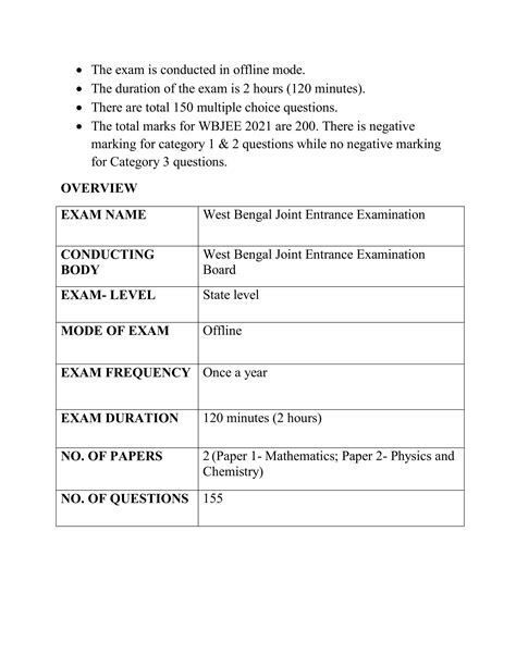 West Bengal Joint Entrance Examination Pdf