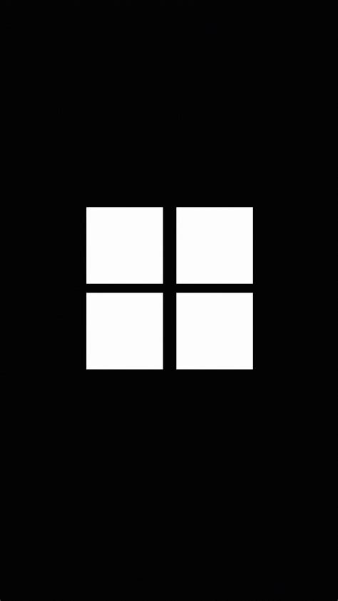 1080x1920 Minimalistic Windows Logo Black 4k Iphone 7,6s,6 Plus, Pixel ...