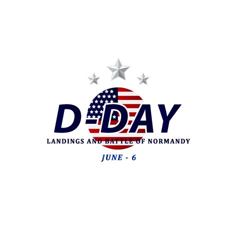 D-day Celebration Landing and Battle of Normandy Vector Template Design ...