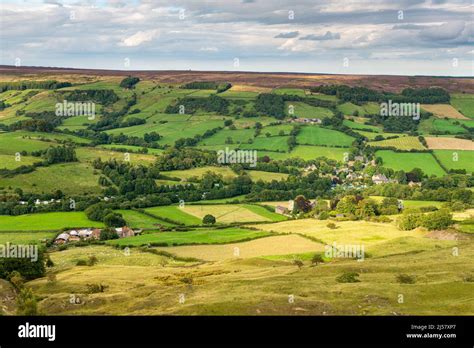 Rosedale from Chimney Bank above Rosedale Abbey village Stock Photo - Alamy