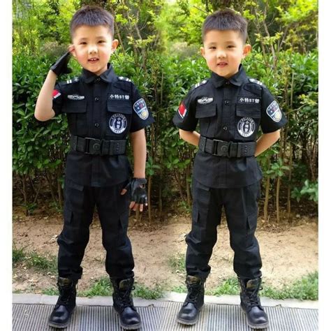 Kostum Polis Budak Police Costumes Cosplay Kids Army Police Uniform ...