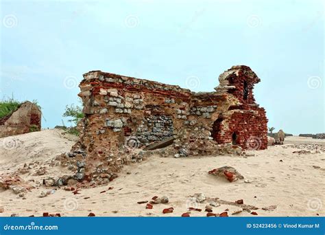 Remains of the Old Temple at Dhanushkodi Stock Photo - Image of nadu ...