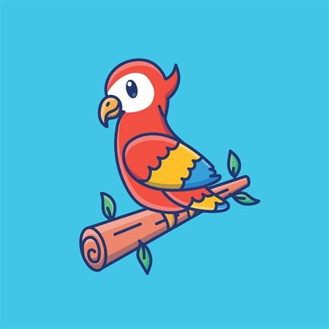 Cute Cartoon Parrot