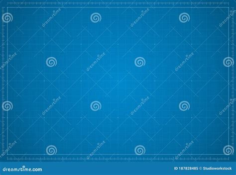 Blueprint Paper Blank Blue Sheet Of Paper Stock Vector Illustration