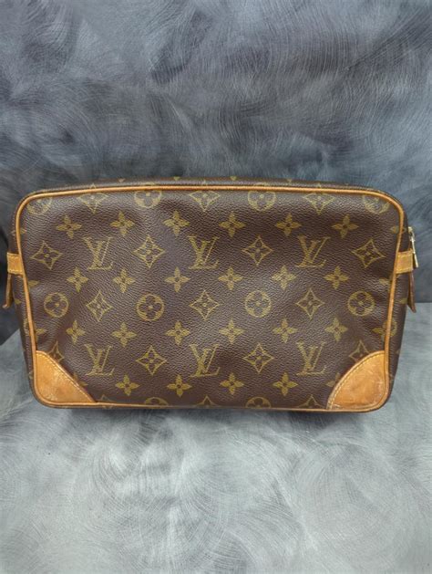 Louis Vuitton Vintage Toiletry Bag Monogram Canvas Pockets Have Been