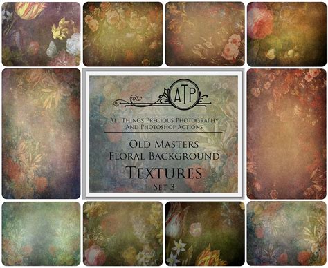 80 Fine Art Textures Floral Background Bundle No 28 Old Etsy Canada