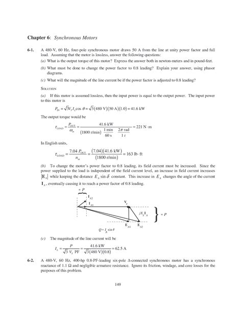 Chapter 6 Synchronous Motors Chapter 6 Synchronous Motors 6 1 A