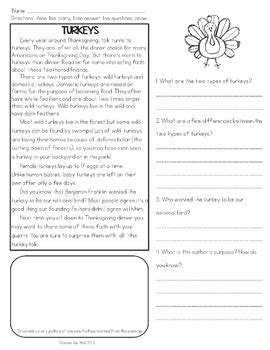 5 Pages 2nd Grade Nonfiction Reading Comprehension Worksheets DD6