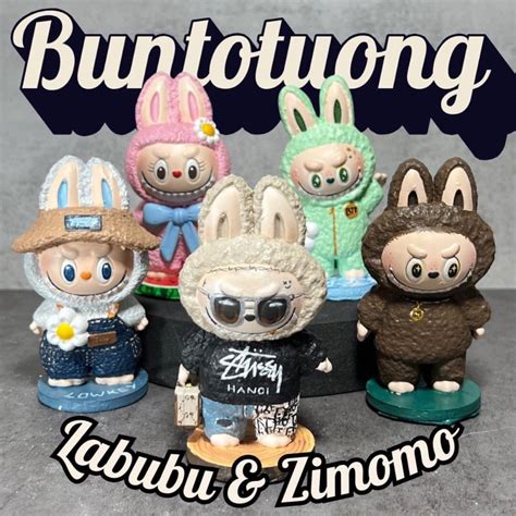 Tượng thạch cao tô màu labubu mini hot hit Shopee Việt Nam