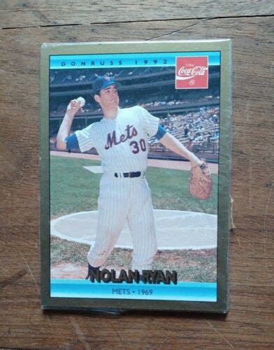 Donruss Nolan Ryan Baseball Card Coca Cola Unopened Cellophane