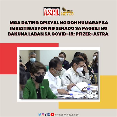 Net On Twitter Ang Mga Dating Opisyal Ng Doh Humarap Sa Blue Ribbon