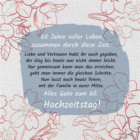 Schöne Sprüche zur diamantenen Hochzeit