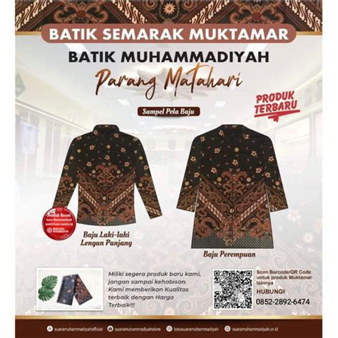 jual batik muhammadiyah parang matahari xxl perempuan kab jepara