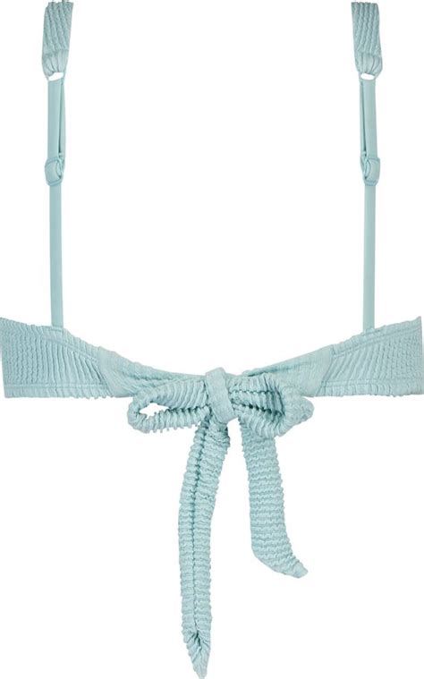 Hunkemöller Bikini Crop top Crinkle Blauw L bol