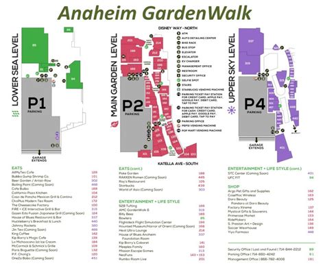 Anaheim GardenWalk Map - Ontheworldmap.com