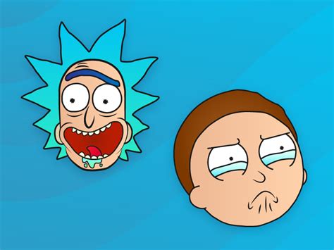 Rick and Morty Face Illustration by Bishrant Tandukar on Dribbble