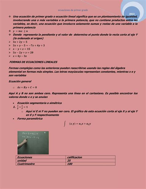 Ecuacion Primer Grado Pdf