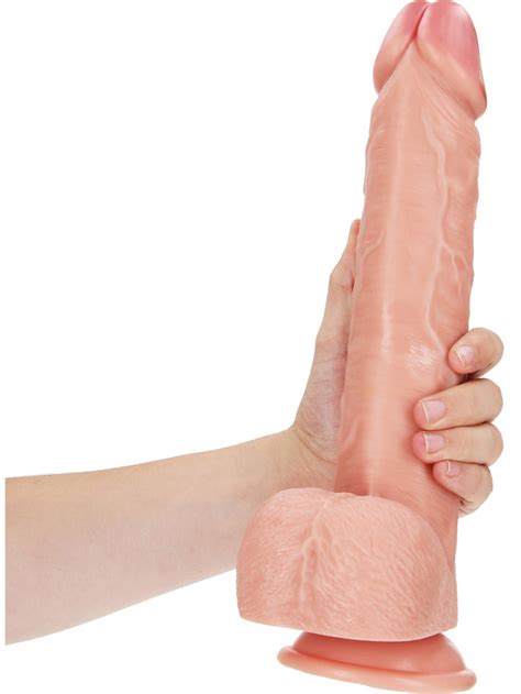 RealRock Straight Realistic Dildo With Balls 30 5 Cm Ljus 395 Kr