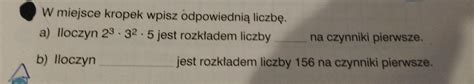 w miejsce kropek wpisz odpowiednią liczbę Brainly pl