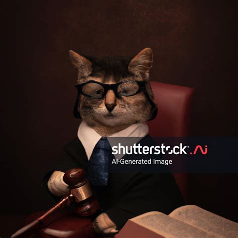 Photo Lawyer Cat Ai Generated Image 2254605375 Shutterstock