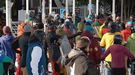 Hundreds Of Skiers Snowboarders Hit The Slopes At First Resort Opening