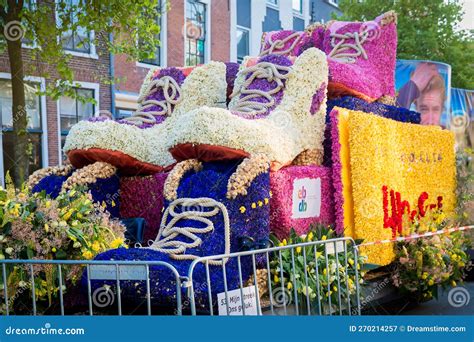 Platforms Decorated With Flowers On Bloemencorso Bollenstreek Flower